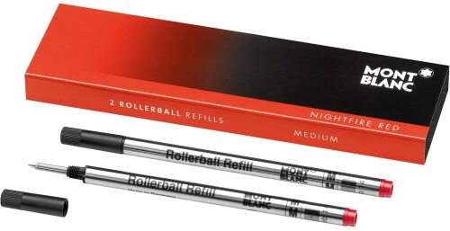 2x Packs of Montblanc Nightfire Red 2 Rollerball Refills - Med 105160