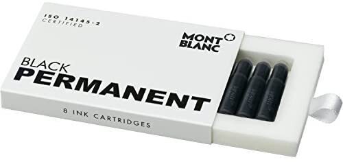 2x Packs of Montblanc Black Permanent 8 Fountain Pen Ink Catridges 107757