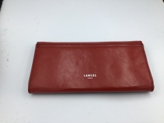 Lancel Clic Slim Flap Wallet Red A10086IRTU - 2