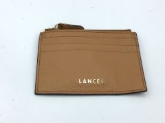 Lancel Lettrines Zip Card Holder L Camel A0880720TU