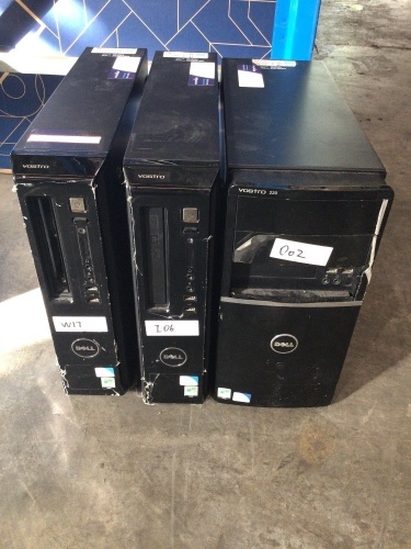 3 x Dell Vostro Desktop PCs