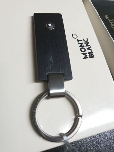 Montblanc Black Leather Key Fob 8381