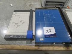 3 x Paper Guillotines & Hewlett Packard Printer - 2