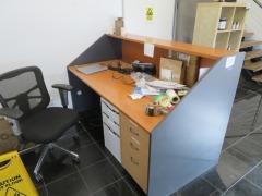 Reception Desk & 3 Drawer Cabinet & Chair - 3