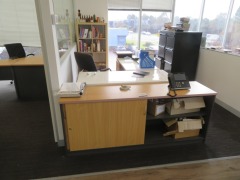 Contents of Office including; Desks, Credenza, 4 Drawer Filing etc - 800 x 380 x 1500mm - 3
