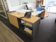 Contents of Office including; Desks, Credenza, 4 Drawer Filing etc - 800 x 380 x 1500mm - 4