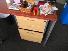 Contents of Office including; Corner Desk, Credenza, 4 Drawer Filing Cabinets etc - 8