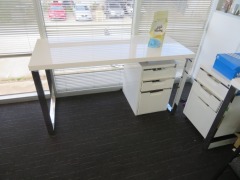 Contents of Office including; Corner Desk, Desks, Pedestals, etc - 12