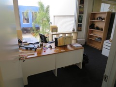 Contents of Office including; Corner Desk, Pedestals, Bookcase etc - 3
