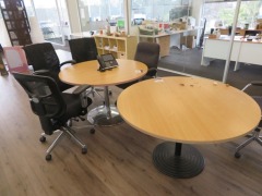 2 x Round Meeting Tables - 2