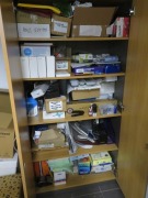 Timber Cabinet & Contents of Office Equipment - 2