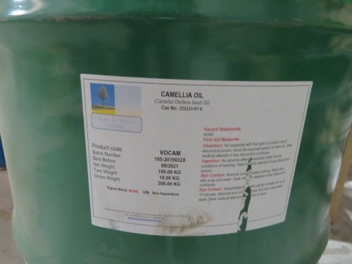 1 x Camellia Oil, 150 Ltrs approx