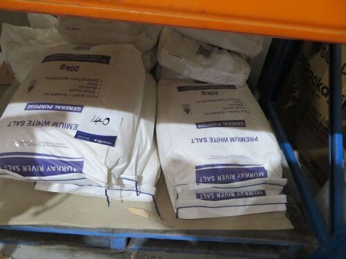 2 x Part Pallets, 25 x Bags of Li Tya Premium White Salt