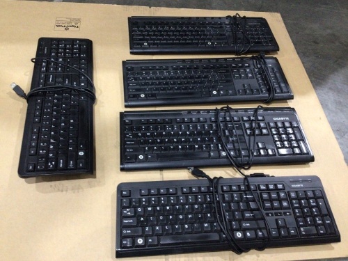 DNL Lot of Mixed Gigabyte Keyboards (5) (NSW-585 Item 26)