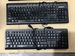 DNL Lot of Mixed Gigabyte Keyboards (5) (NSW-585 Item 26) - 2