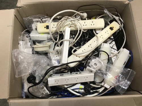 Box of Cables and Power Boards