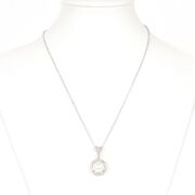Natural Freshwater Pearl & CZ Set Silver Necklace And Pendant