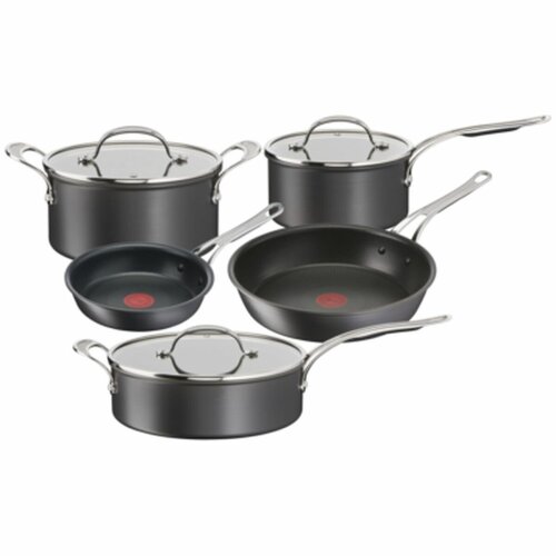 Jamie Oliver by Tefal Cooks Classic Induction Non-Stick Hard Anodised 5pc Set H912S517