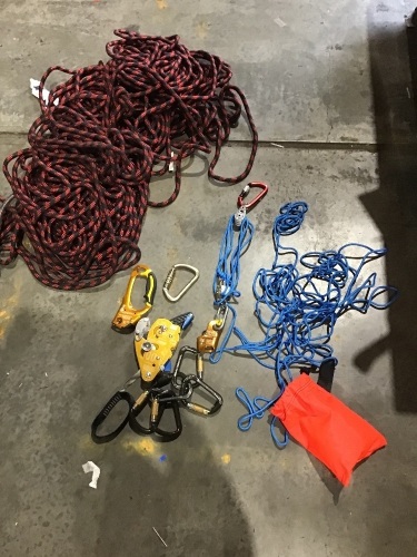 Harness ropes and other assorted items