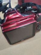 Nikon 34X Wide Optical Zoom Ed VR 4.0-136mm 1:3 - 5.9 Glossy Red. (Scratches & Scuff marks, cracked screen). - 3