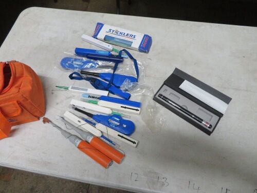 Orange Bag of Optic Cleaner Pens & Fiber Checker
