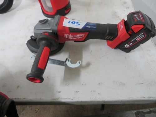 Milwaukee M18 CAG 12XPD Grinder
5.0AH Red Lithium-ION Battery