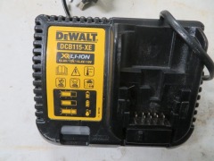 DeWalt Tool Box combination in carry case comprising;
Charger DCB11-XE, Grinder Brushless, Impact Driver Brushless, Screw Driver, Brushless, Rotary Hammer Brushless - 12