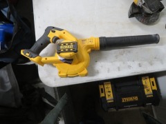 DeWalt Cordless Tools comprising; 125mm Grinder, Cordless Compact Blower Skin, Charger, DCB115-XE, Charger, DC310-XE, Impact Driver, DCF887 - 6