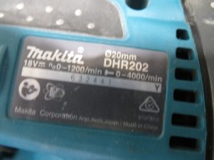 Makita Hammer Drill, 18 Volt, DHR202
1 x Charger, DC18RC
1 x Drill, HP457D
2 x 3.0OAH, 18 Volt Batteries - 3