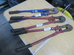 3 x Bolt Cutters, 2 x 600mm & 1 x 800mm