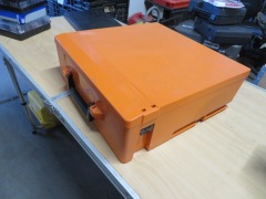 6 x Plastic parts boxes, Orange Rola-Cases
367 x 370 x 130mm H - 2