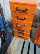 6 x Plastic parts boxes, Orange Rola-Cases
367 x 370 x 130mm H - 5