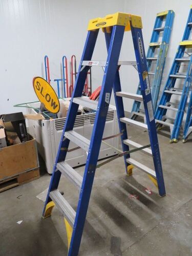 Werner Fibreglass Step Ladder, 1.82m H, 150Kg