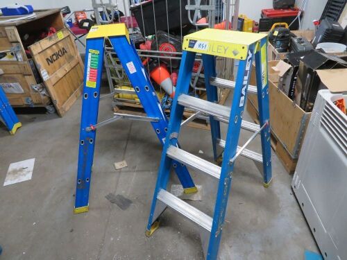 2 x Bailey Fibreglass Step Ladders, 1.2m, 150Kg