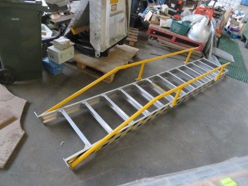 Breseight Australia Ladder with Handrail12 Step Aluminium120Kg