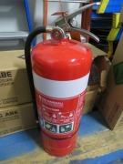 3 x 9Kg ABE Powder Fire Extinguishers
1 x 4.5Kg ABE Powder Fire Extinguishers
4 x 1.5Kg ABE Powder Fire Extinguishers - 3