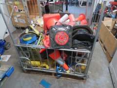Cage with Safety Cones, Tie Down Straps etc - 2