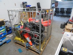 Cage with Safety Cones, Tie Down Straps etc - 5