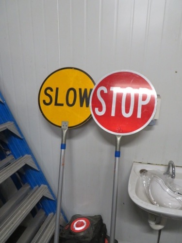 2 x Stop and Slow Signs