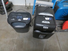2 x Paper Shredders, Fellowes and Rexel - 6