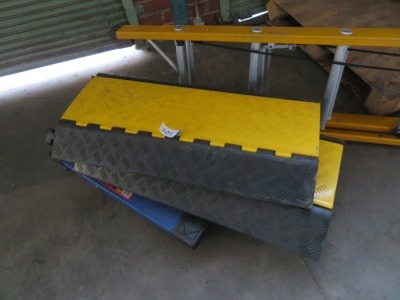 2 x Safety Ramps, 1 x Trolley, 4 Wheel, 800 x 450 x 100mm H