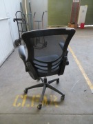 5 x Office Chairs, Black Mesh Backs - 4