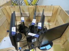 5 x 22" Computer LED Monitors, assorted