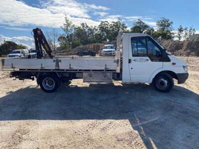 2005 Ford Transit 135 T430 Tray Truck with Crane
