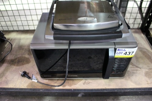 Samsung Microwave and Russell Hobbs Sandwich Press, Model: RHSP801