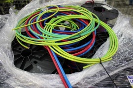 Pallet containing a quantity of DC Cable, Single and Dual Core, Part Used, various Gauges and Lengths - 2