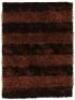 Pablo Chocolate Strip Shaggy Rug 165x115 cm