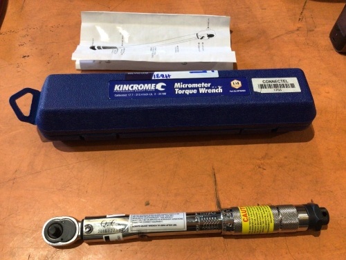 Kincrome micrometer torque wrench 1/4