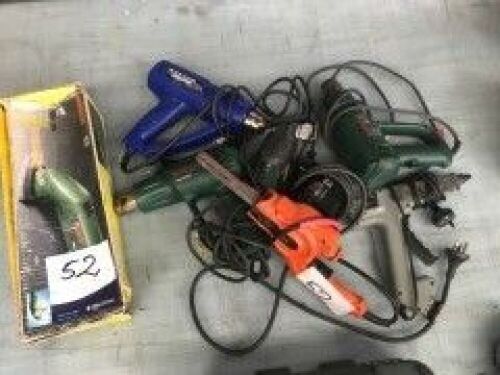 7 x Assorted Power Tools comprising: Screw Driver with charger