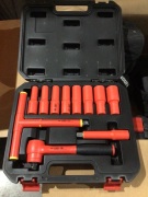 12PCS 1000V INSULATED 1/2DR REVERSIBLE RATCHET SET